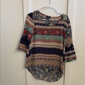 High low blouse with lace detailing